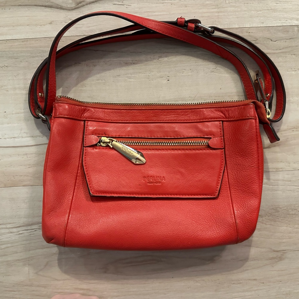 Perlina Vibrant Red Crossbody Bag